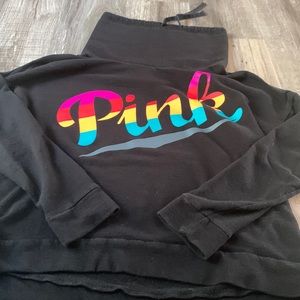 PINK Victoria's Secret Women's Black Hoodie